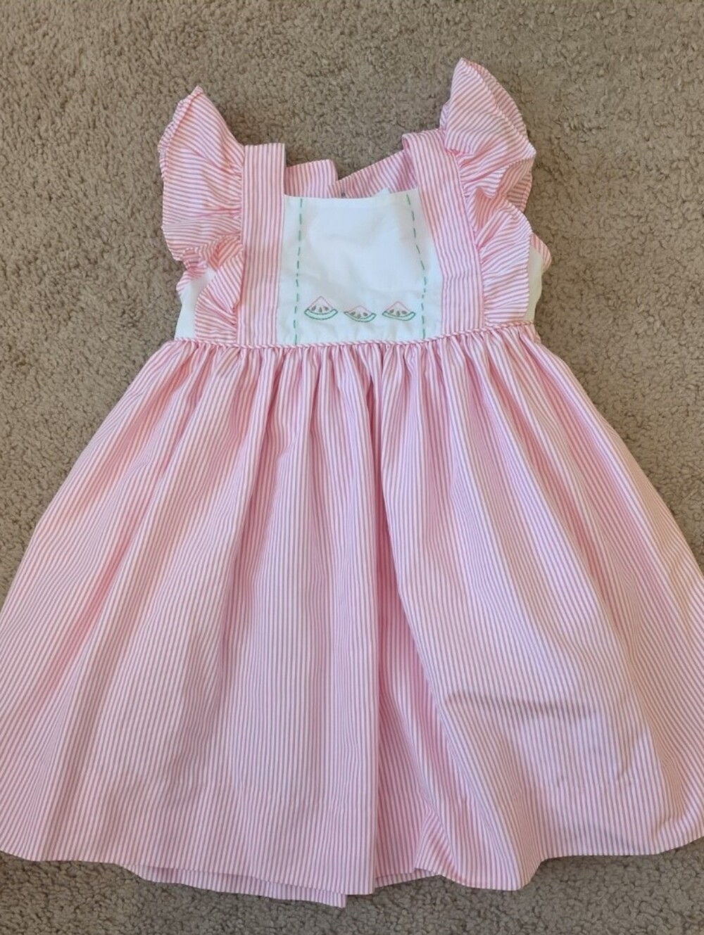 The proper peony 4t watermelon summer heirloom smocked brand dress
